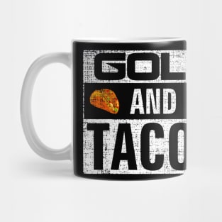 Vintage Golf and Tacos Shirt Funny Sports Cool Gift Mug